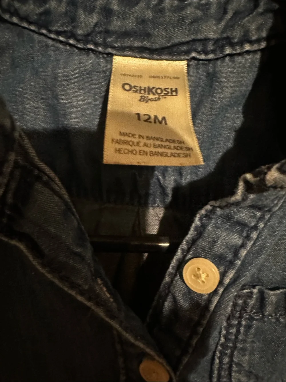 OshKosh B'gosh Denim Bodice Navy Tulle Dress